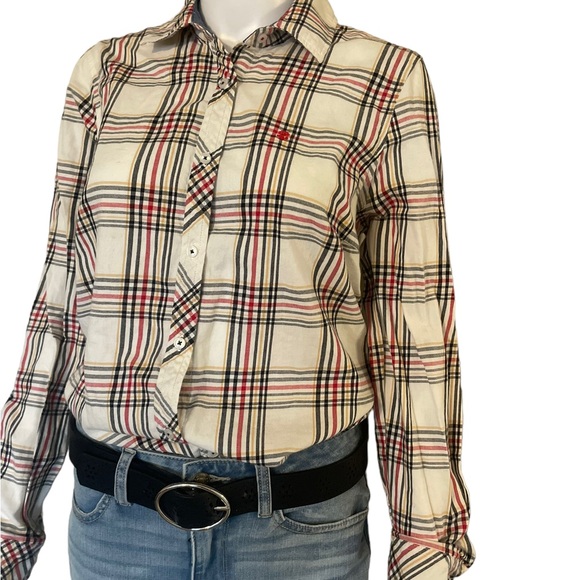 Izod Tops - Izod women’s size medium button-down shirt plaid